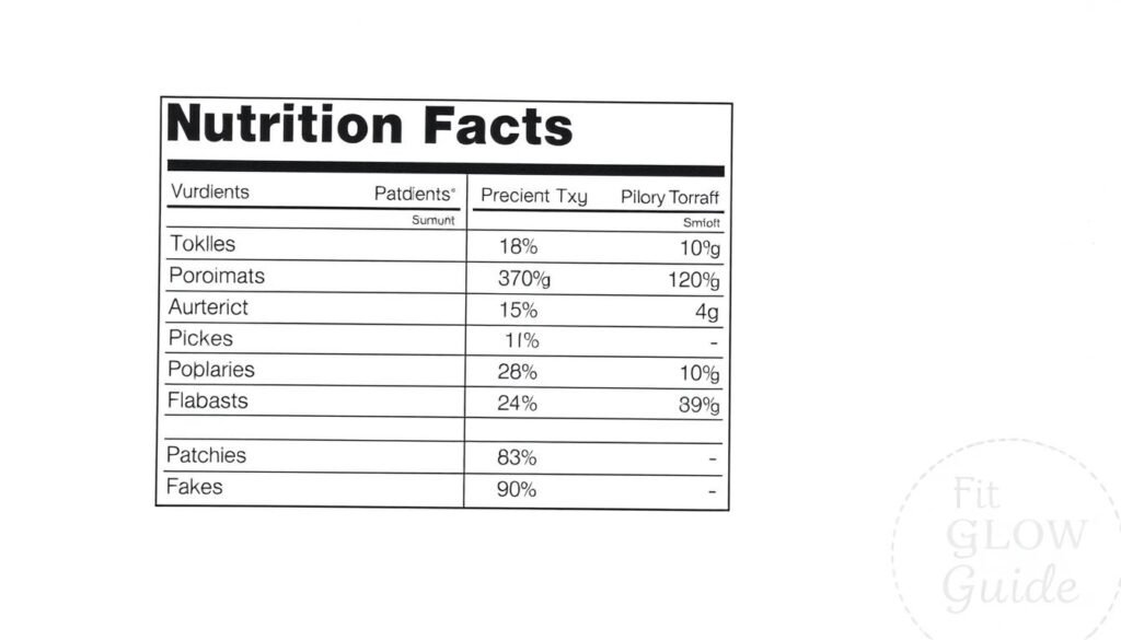 Detailed Nutrition Facts For Pickles, Presented In A Clean, Minimalist Style On A Crisp White Background. The Information Is Laid Out In An Easy-To-Read Format, With Clear Delineation Between The Various Data Points. The &Quot;Fit Glow Guide&Quot; Brand Logo Is Subtly Placed In The Lower Right Corner, Adding A Touch Of Branding Without Distracting From The Core Content. Soft, Even Lighting Illuminates The Nutritional Details, Creating A Sense Of Clarity And Focus. The Overall Composition Is Balanced And Visually Appealing, Designed To Educate And Inform The Viewer About The Health Benefits Of Pickles.
