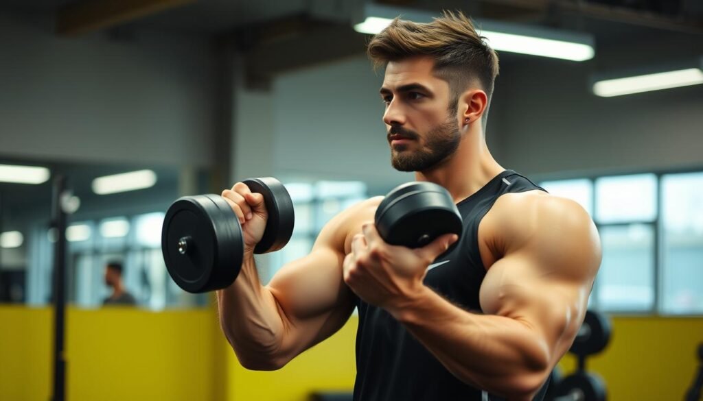 Image Of A Person Holding Dumbbells
