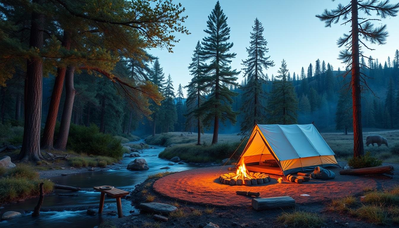 Image Of A Campsite In A Serene Natural Setting