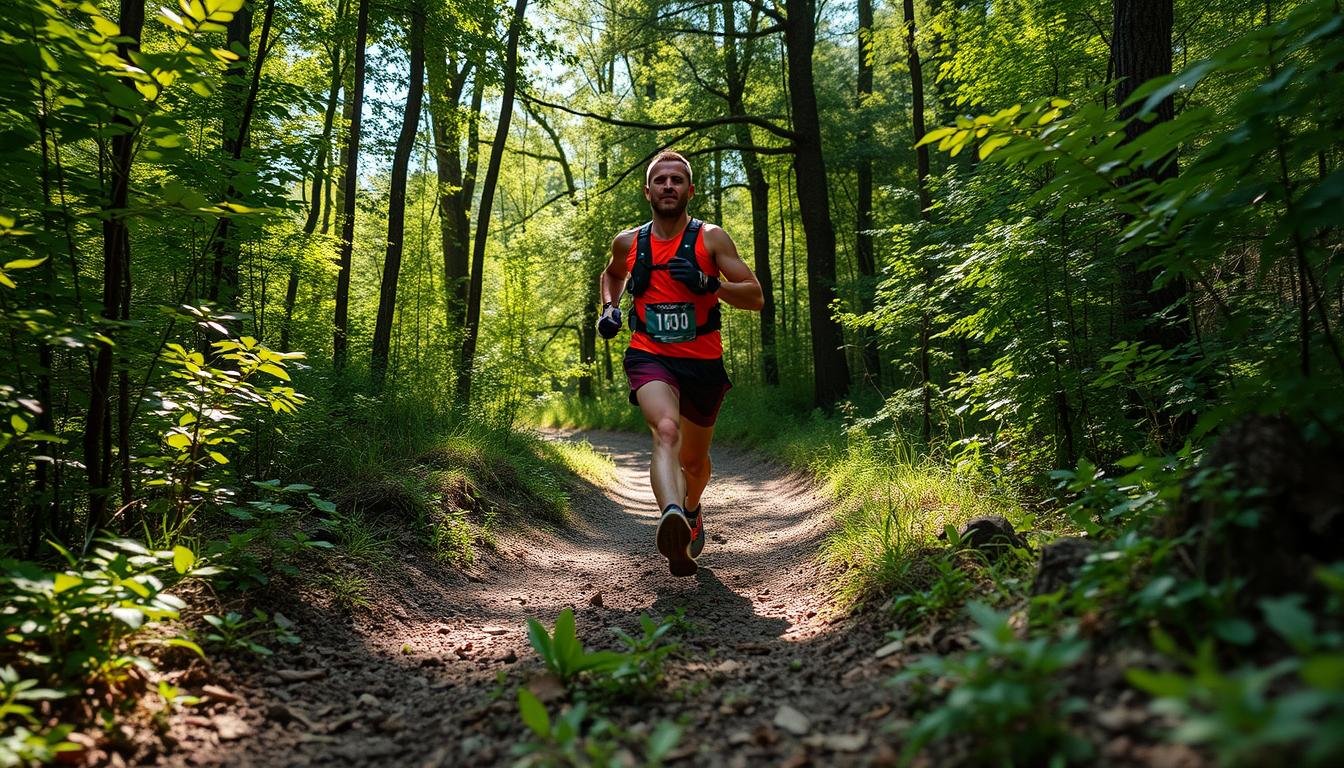 Image Of A Trail Runner In Action