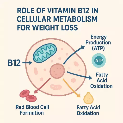 Diagram Showing How B12 Affects Cellular Metabolism For Weight Loss