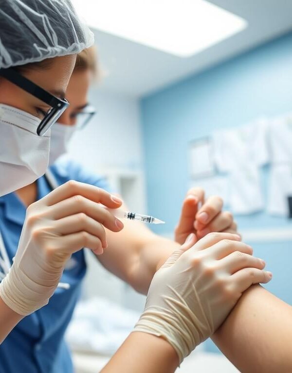 Person Receiving A B12 Shot For Weight Loss In A Medical Setting